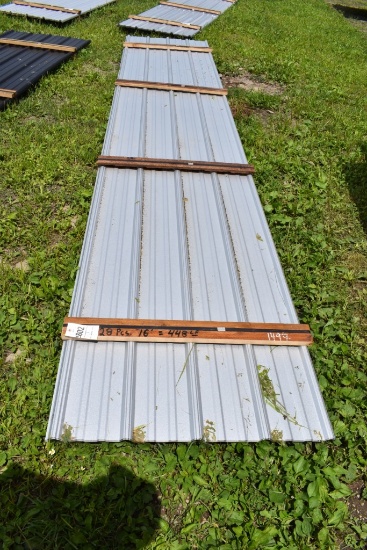 28 Pieces of 16' Galvalume Corrugated Metal Paneling