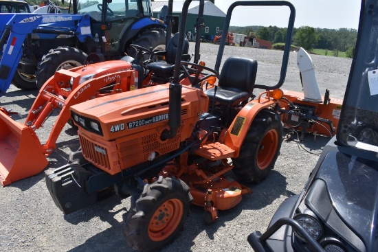 Kubota B7200 Mower Tractor With Snow Blower Attachment