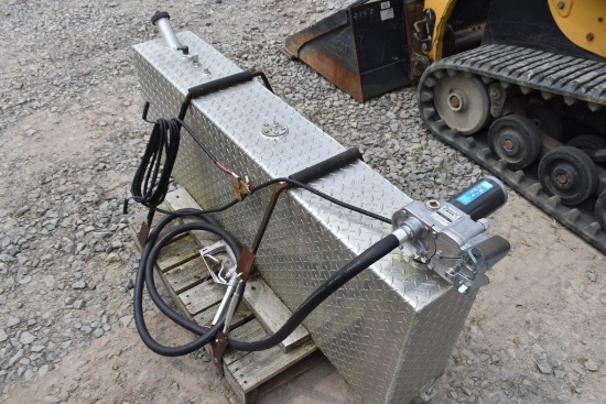 45 Gallon Diamond Plate Fuel Transfer Tank With Electric Fuel Pump