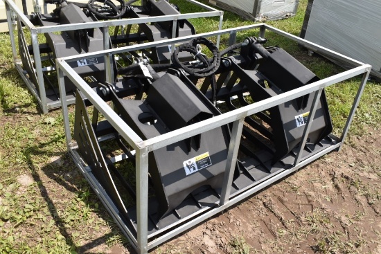 Quick Attach 72" Grapple Bucket for Skid Steer