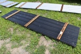 22 Pieces of 12' Black Corrugated Metal Paneling