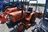Kubota B7200 Mower Tractor With Snow Blower Attachment