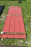 31 Pieces of 10' Barn Red Corrugated Metal Paneling