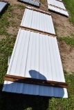 36 Pieces of 10' White Corrugated Metal Paneling