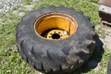 Firestone 19.5L-24 Tire on 8 Lug Rim