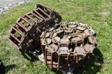 Pair of Metal Tracks for a Skid Steer