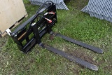 AGT Quick Attach Hydraulic Side Shift Forks for Skid Steer