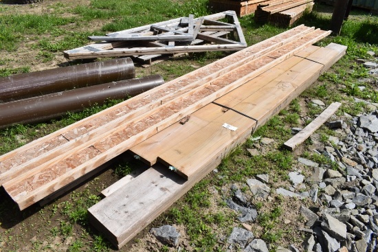 Group of Dimensional Lumber and Wood I Beams
