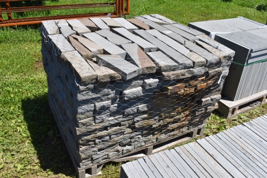 Pallet of Snapped Veneer Bluestone Pieces