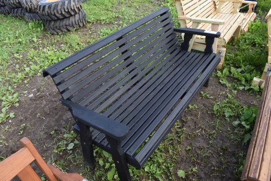 Amish Made 62" Stained Bench
