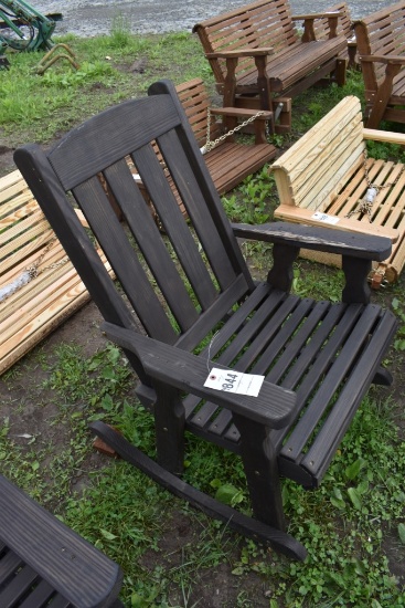 Amish Made 28" Stained Rocking Chair