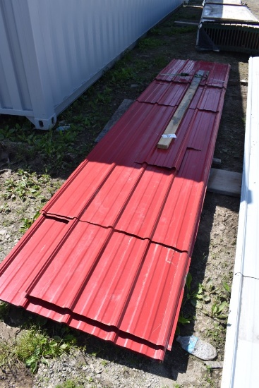 Group of Red Metal Roofing