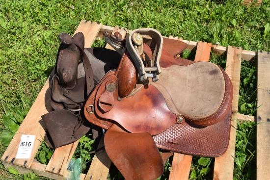 Two Horse Saddles