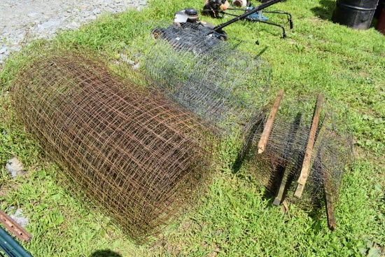 Group of Wire Panel Fencing