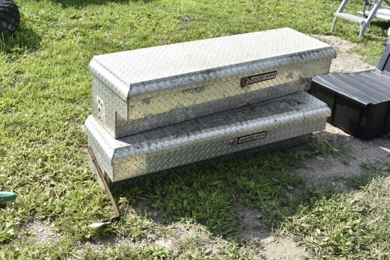 2 Weathergaurd Diamond Plate Saddle Boxes