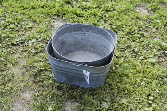 2 Galvanized Planters