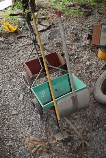 2 Lawn Seeders, Shovel, Hoe