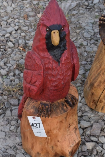 28" Cardinal Wood Carving