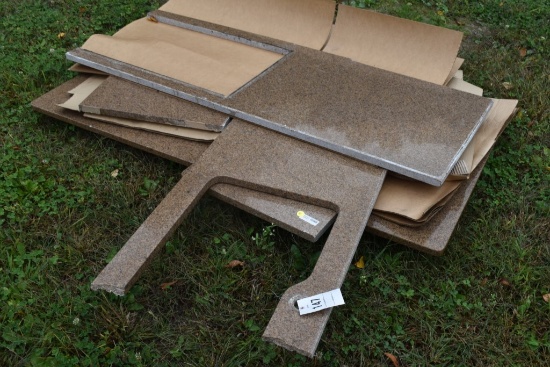Pallet of Granite Slabs and Counters on Pallet