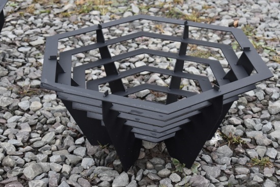 Hexagon Steel Fire Pit