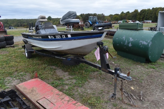 2001 Bass Tracker Tournament V17 Fishing Boat on 1991 Bass Tracker Tracker Trail star Boat Trailer