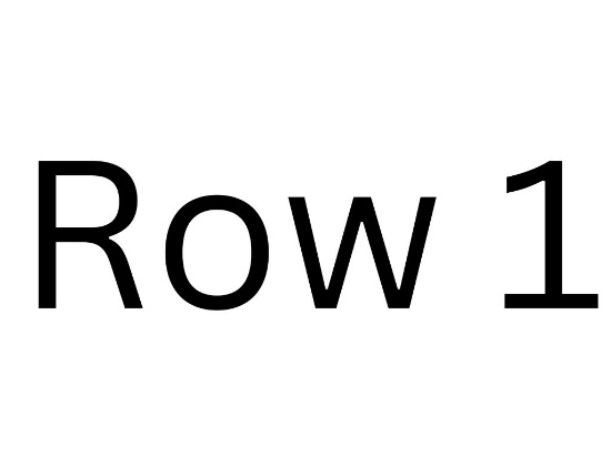 Beginning of Row 1