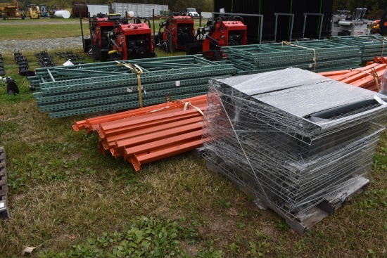 7 Sections of 10' x 42" Pallet Racking with 24 8' Cross Members