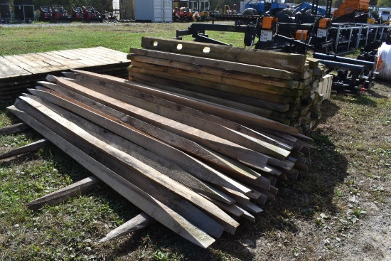 74 Post and Cross Beam Fence Set
