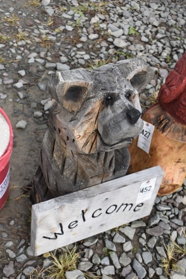 26" Bear Wood Carving