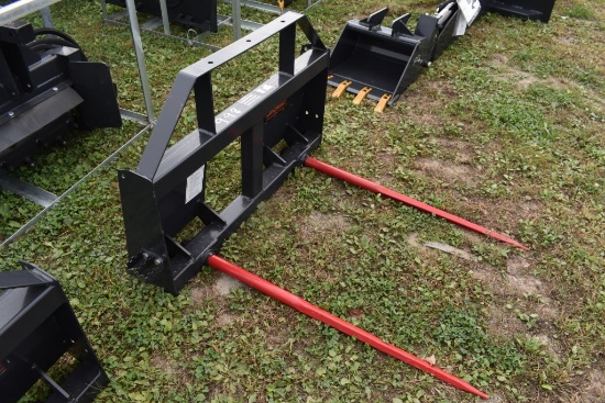Land Honor Quick Attach Skid Steer Double Prong Bale Spear