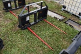 Landhonor Quick Attach Skid Steer Double Prong Bale Spear