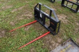 Landhonor Quick Attach Skid Steer Double Prong Bale Spear