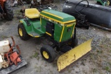 John Deere 116 Lawn Tractor with Plow