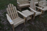 Amish Made Adirondak Chair Set with Table