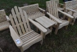 Amish Made Adirondak Chair Set with Table