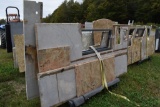 Group of Granite Slabs and Counters on Rack