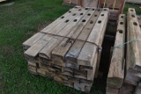 50 7' 3 Hole Split Rail Posts