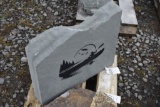 Canoe on Lake Scene on Thermal Bluestone