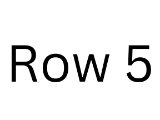 Start of Row 5