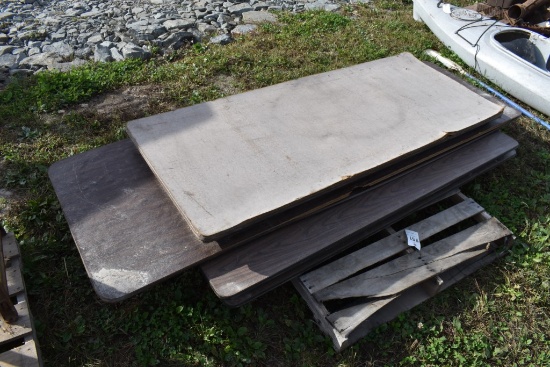 4 Wood Metal Folding Tables