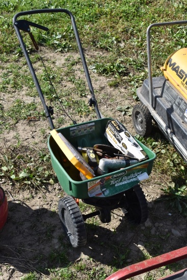 Scotts Lawn Seeder with Misc Tools