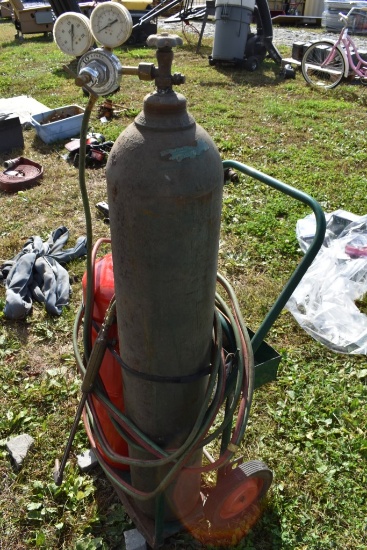 Torch Cart with Hoses, Regulator, Torch, Tanks