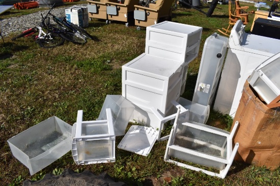 Group of Plastic Organizers