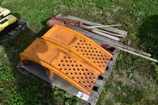 Group of Hand Tools and Car Ramps