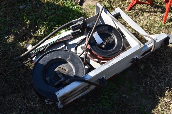 2 Hose Reels on Aluminum Rack