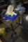 Shop Table with Misc Contents and Air Tank