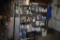 3 Metal Shelves with Contents