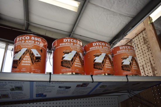 4 Gallons of Dyco 890 White Shield and Seal Roof Sealant