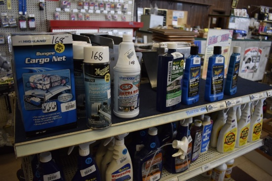 Shelf of RV Cleaner, Wax, Polish