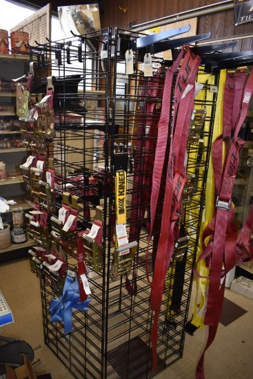 Huge Group of Snappin' Turtle Ratchet Straps with Rack